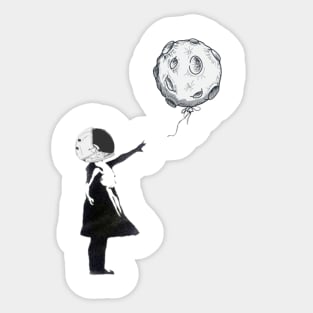 Astronaut Girl and Balloon Sticker